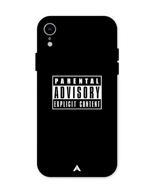 Parental Advisory Metal Back Cover Phone Case for iPhone Xr