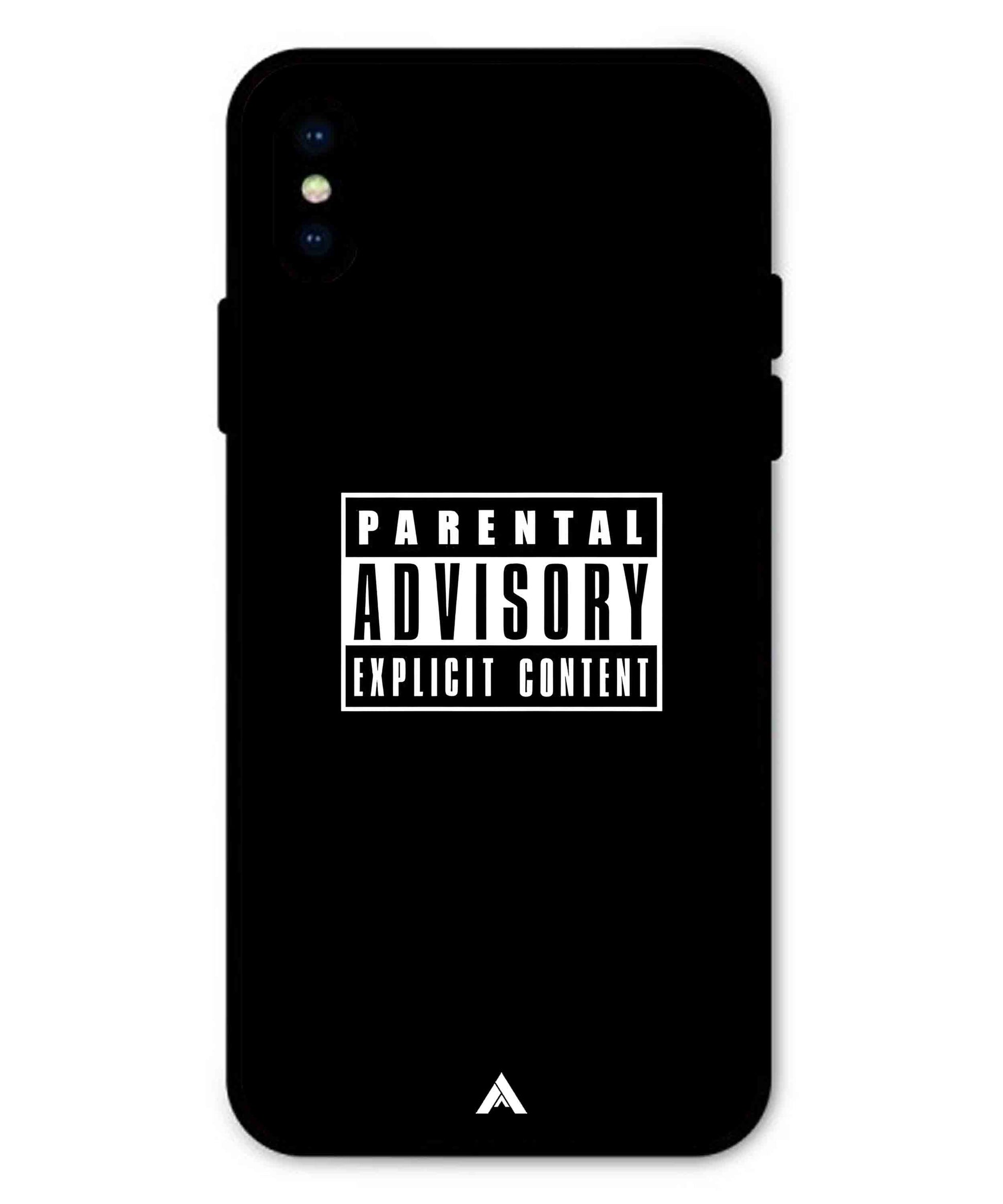Parental Advisory Metal Back Cover Phone Case for iPhone Xs
