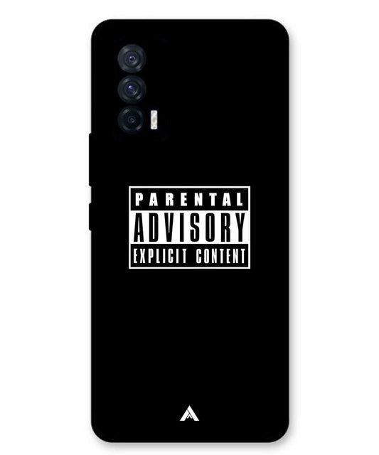 Parental Advisory Metal Back Cover Phone Case for iQOO 7