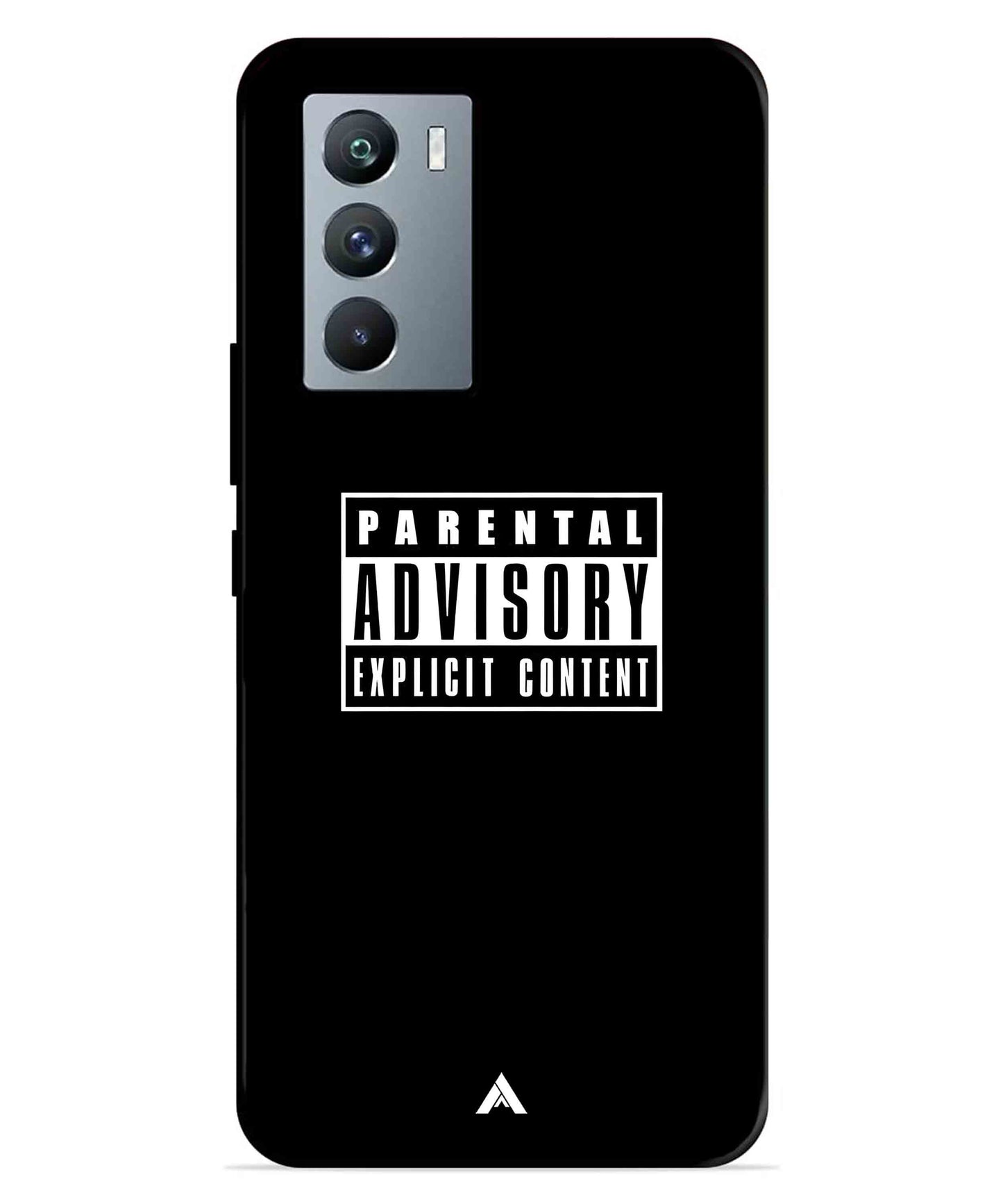 Parental Advisory Metal Back Cover Phone Case for iQOO 9 SE