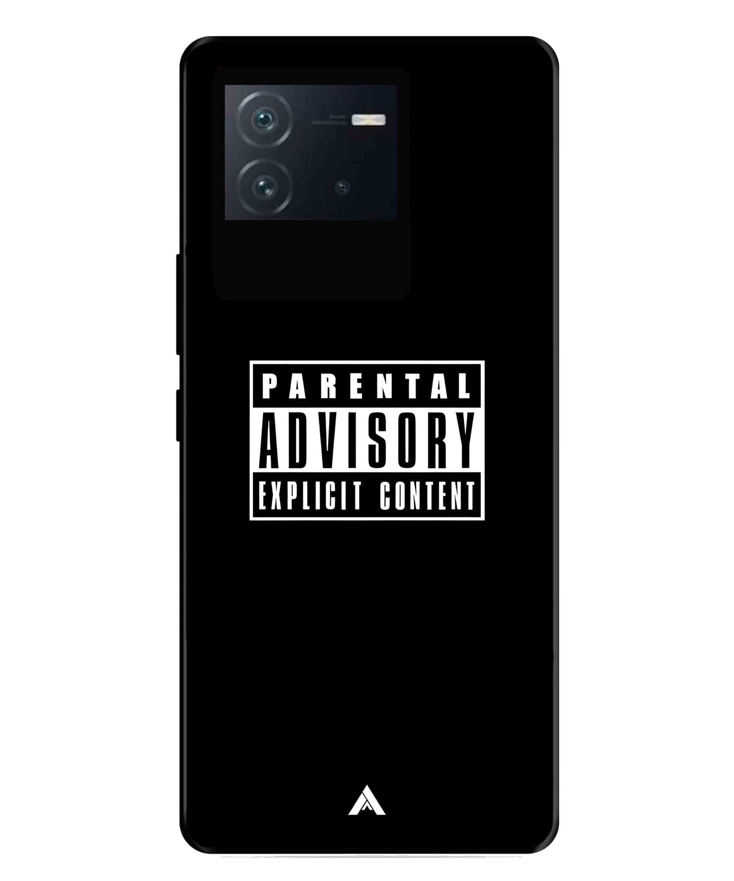 Parental Advisory Metal Back Cover Phone Case for iQOO Neo 6