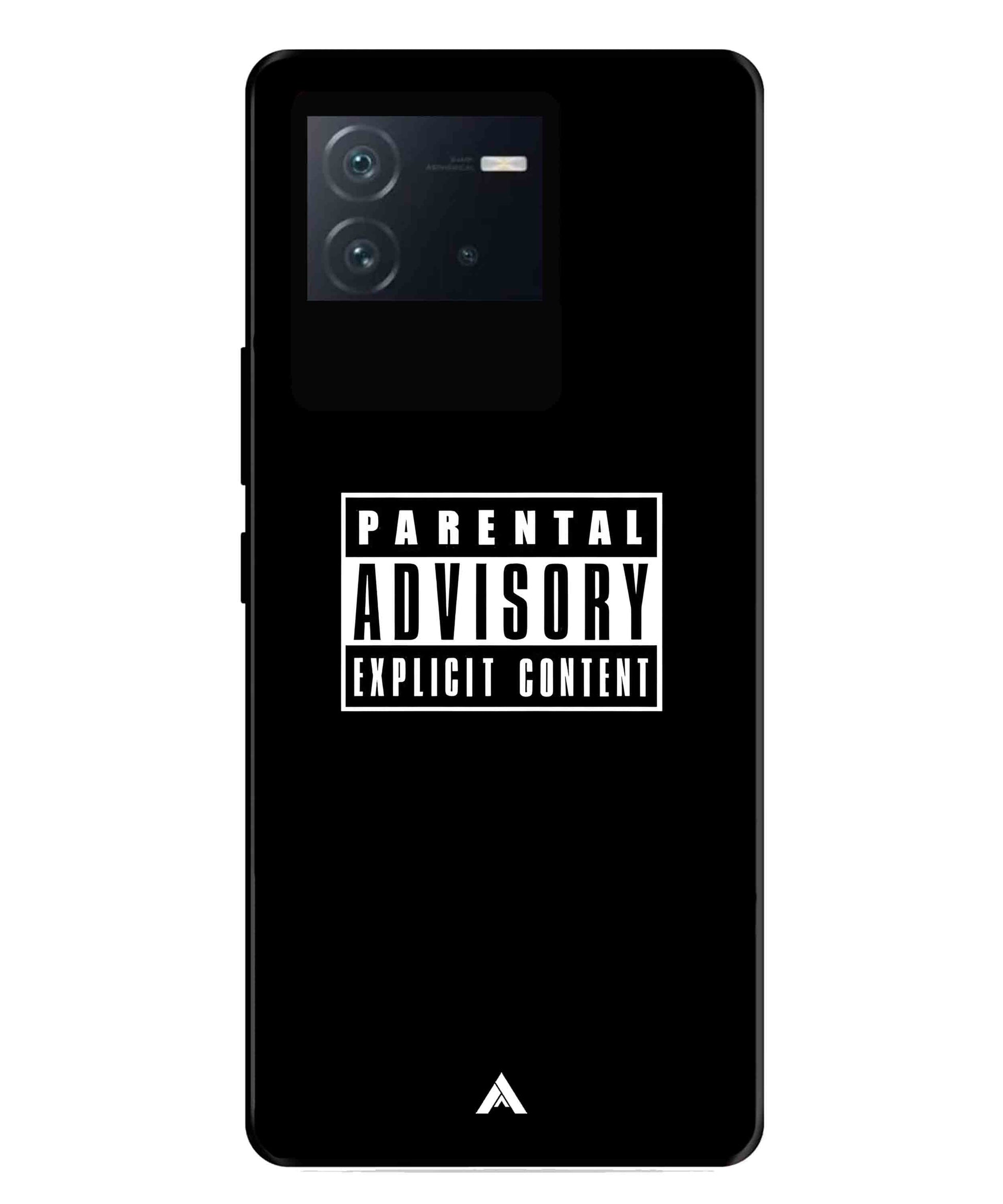 Parental Advisory Metal Back Cover Phone Case for iQOO Neo 6