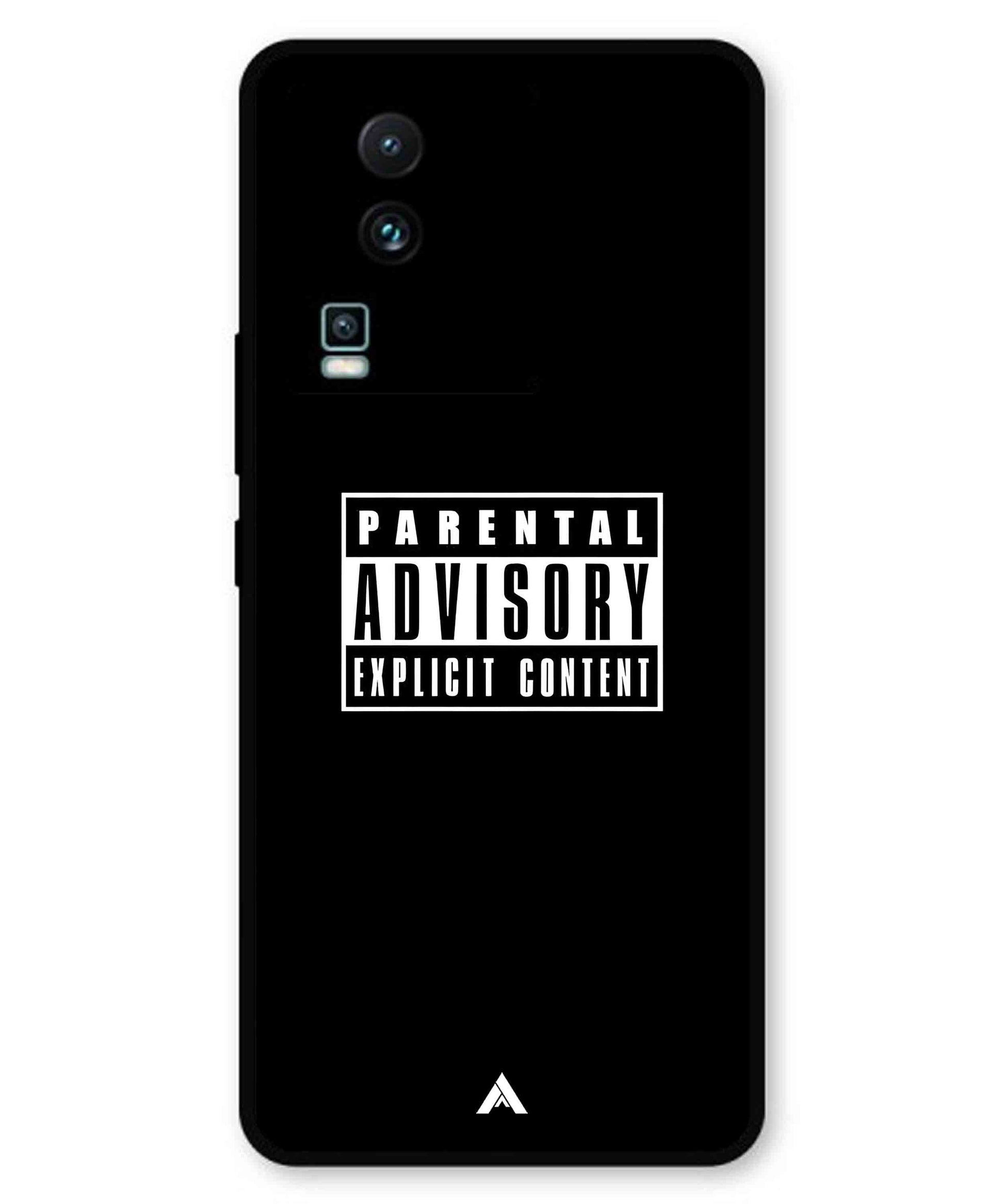 Parental Advisory Metal Back Cover Phone Case for iQOO Neo 7 Pro