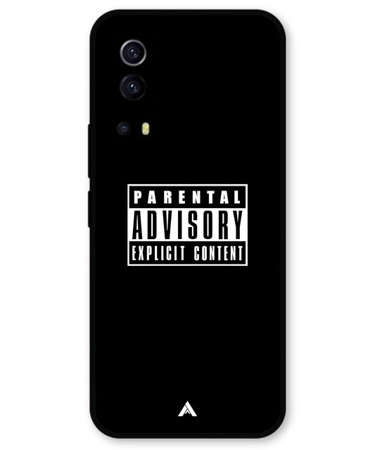 Parental Advisory Metal Back Cover Phone Case for iQOO Z3