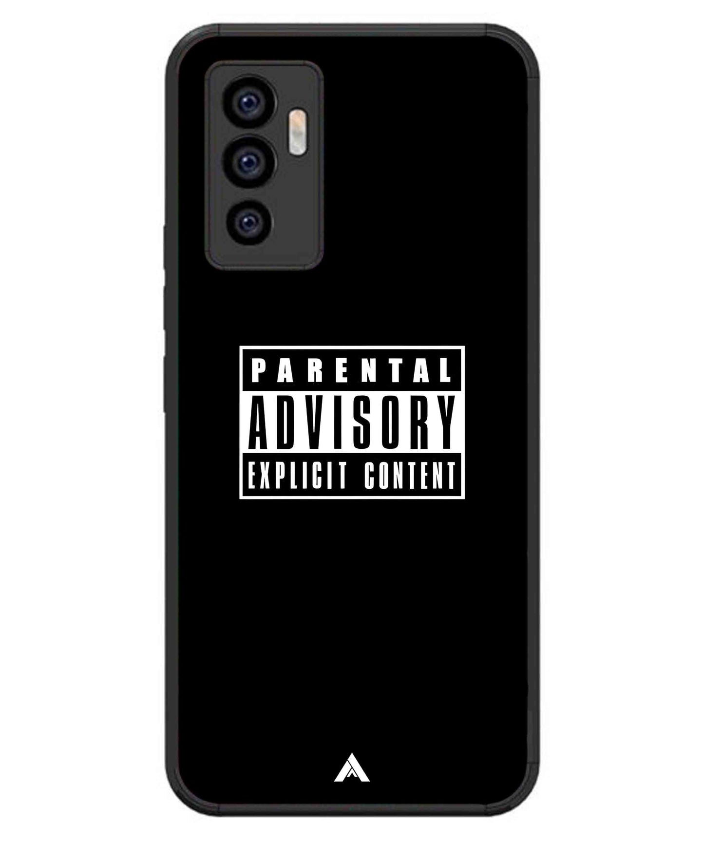 Parental Advisory Metal Back Cover Phone Case for iQOO Z6
