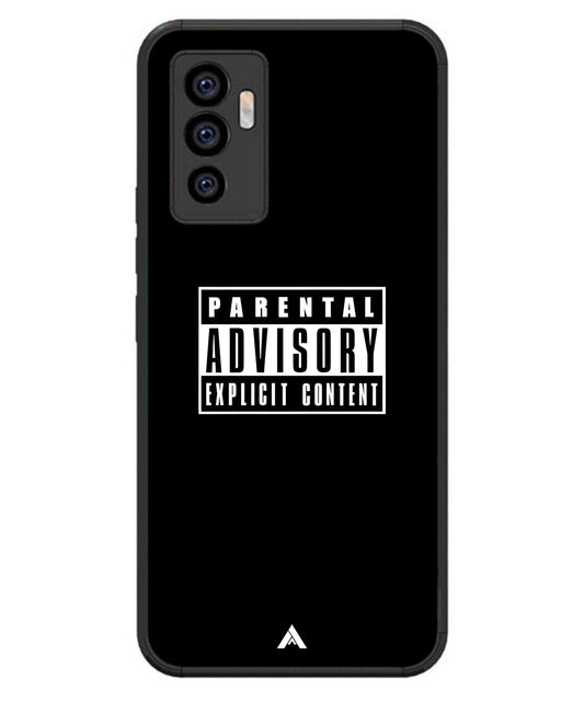 Parental Advisory Metal Back Cover Phone Case for iQOO Z6