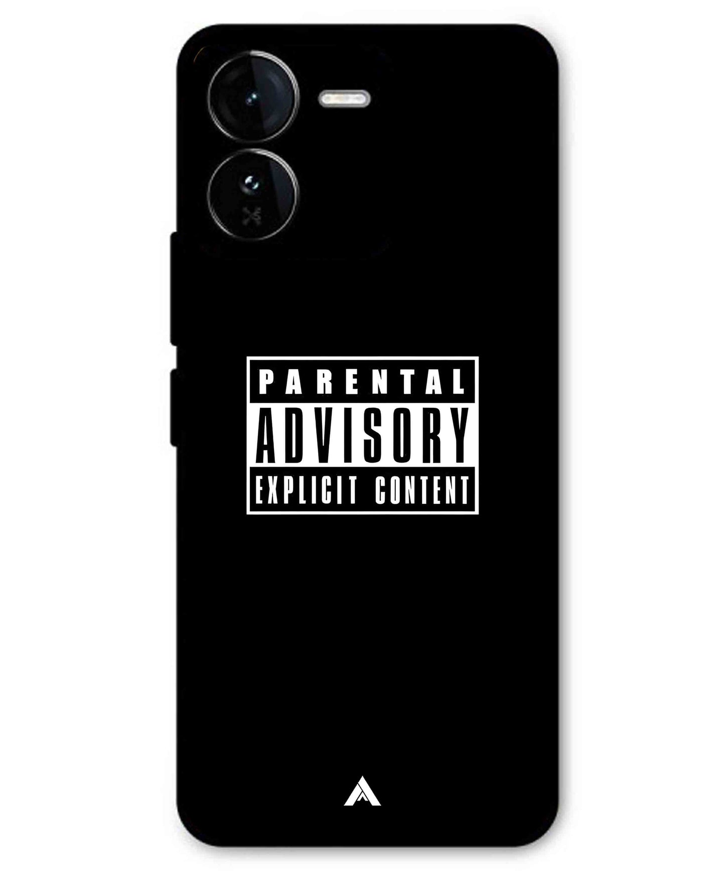 Parental Advisory Metal Back Cover Phone Case for iQOO Z9