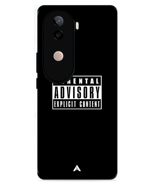 Parental Advisory Metal Back Cover Phone Case for iQOO Z9s