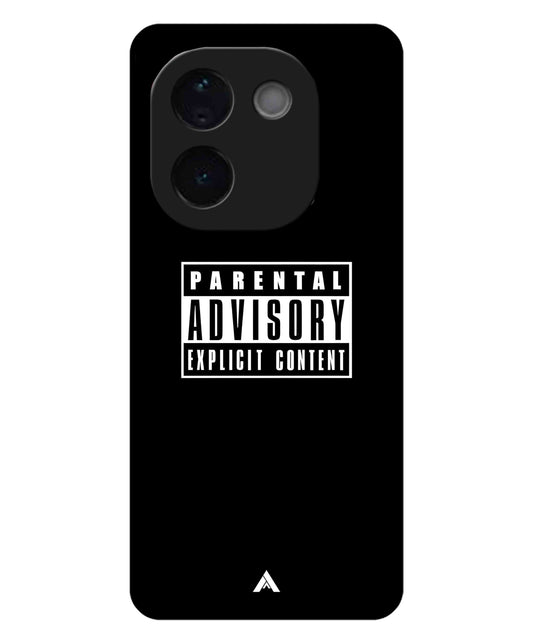 Parental Advisory Metal Back Cover Phone Case for iQOO Z9s Pro