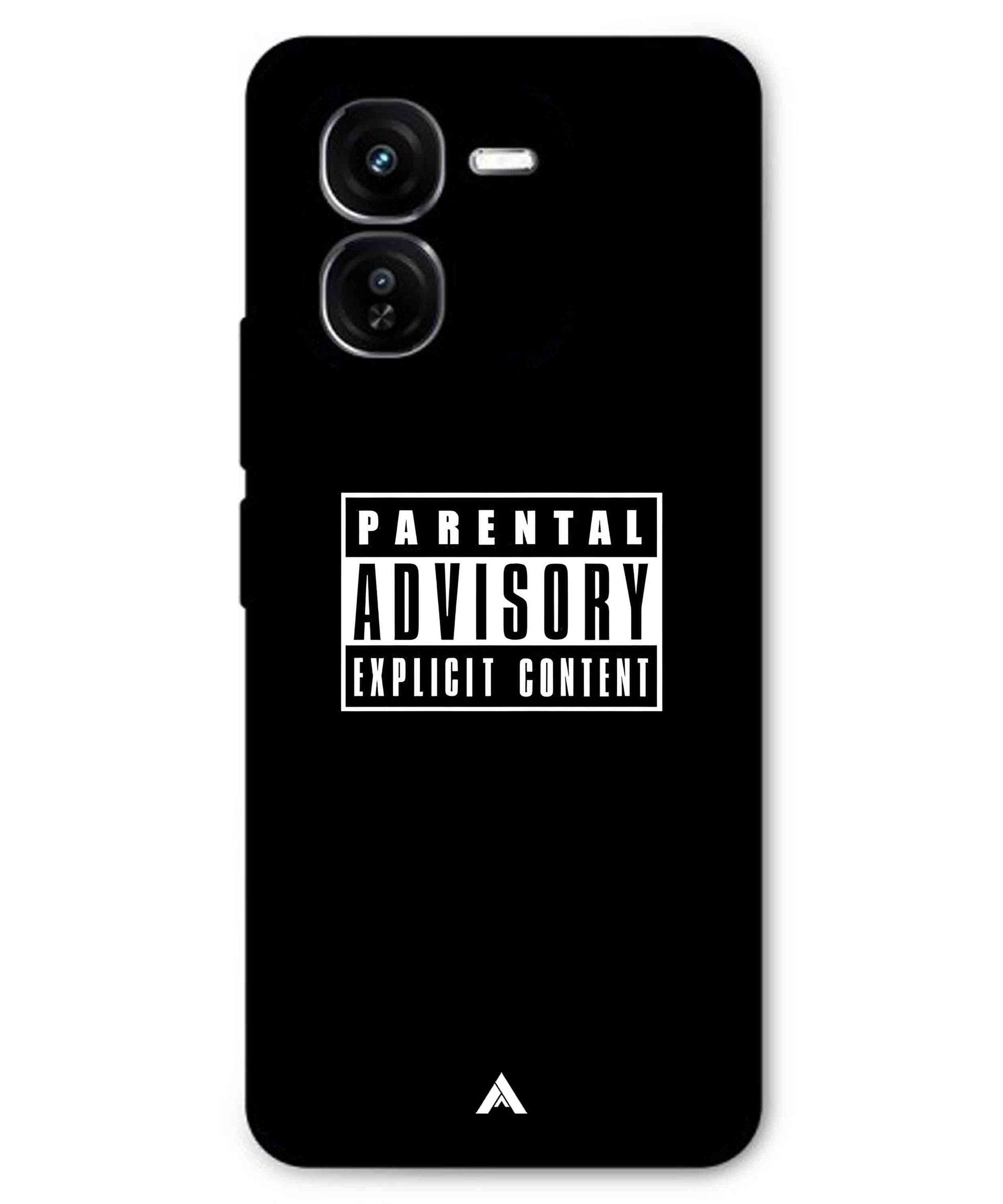 Parental Advisory Metal Back Cover Phone Case for iQOO Z9x