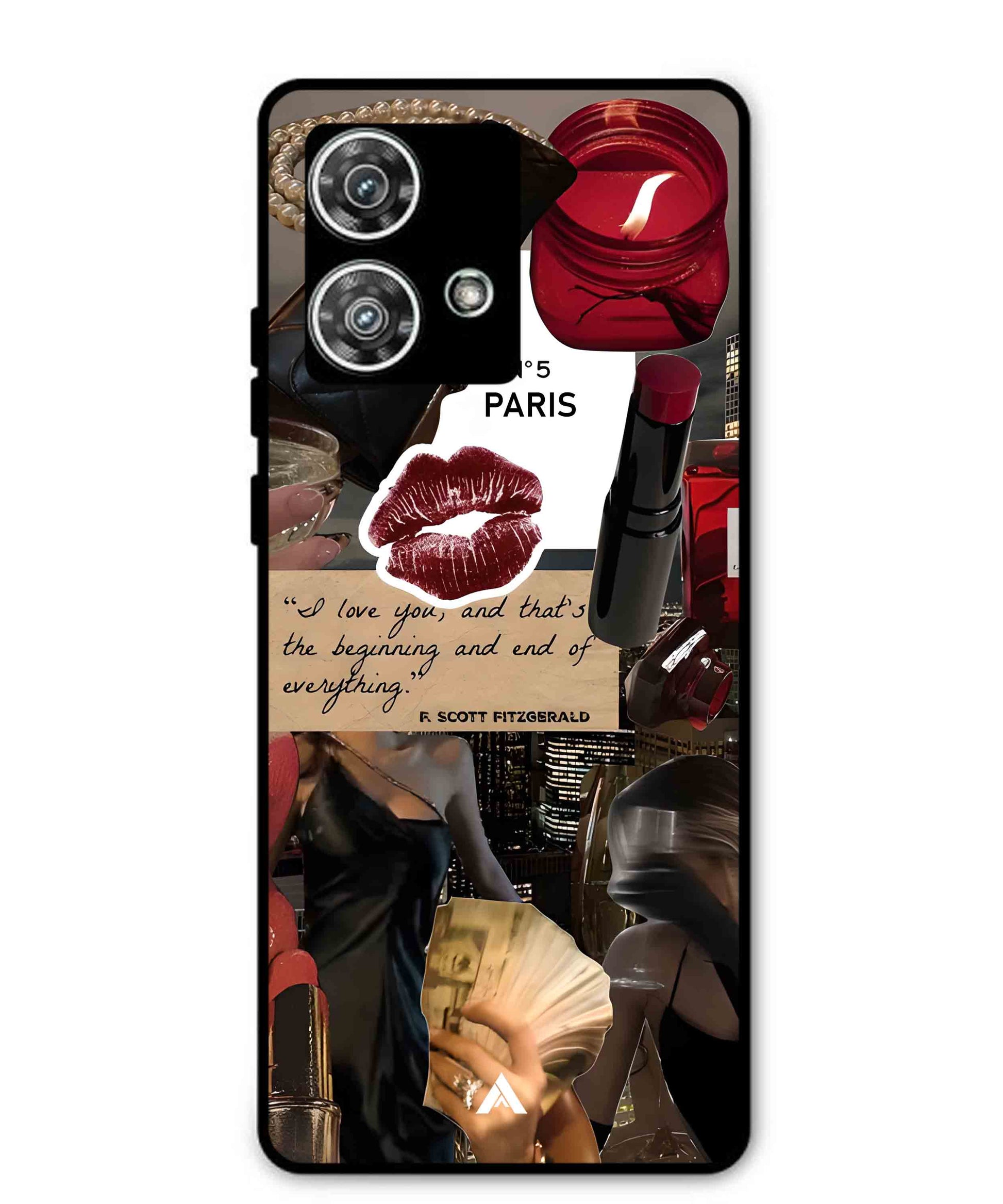 Paris Metal Back Cover Phone Case for Moto Edge 40 Neo