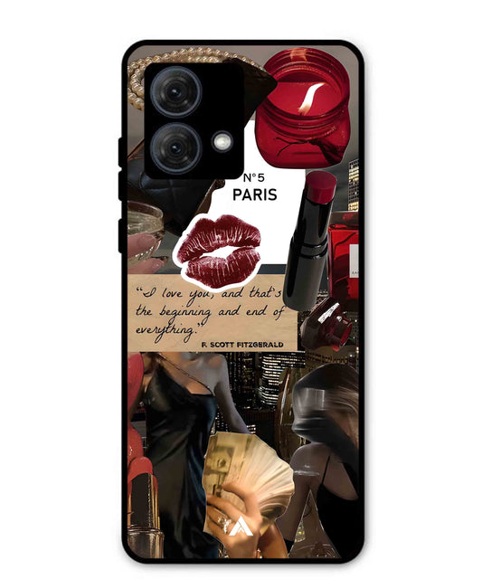 Paris Metal Back Cover Phone Case for Moto G84