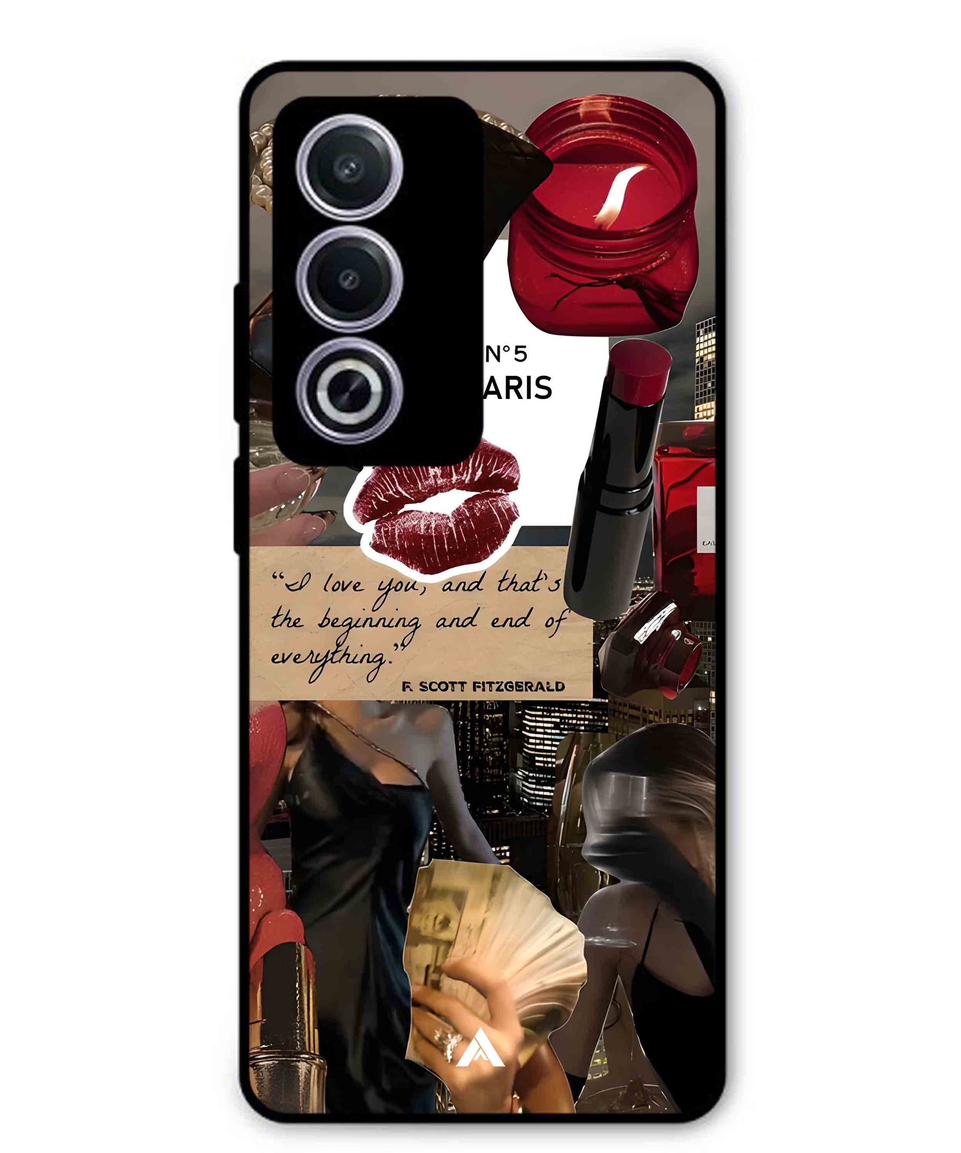 Paris Metal Back Cover Phone Case for Oppo A3 Pro