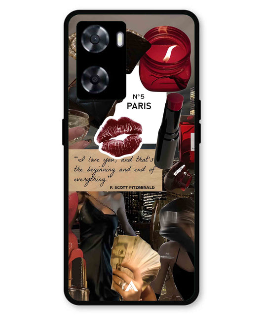 Paris Metal Back Cover Phone Case for Oppo A77s