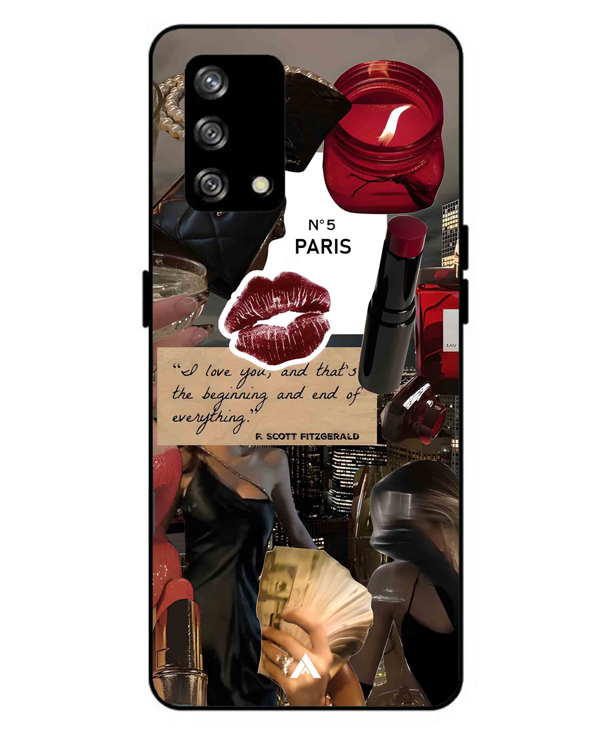 Paris Metal Back Cover Phone Case for Oppo A93