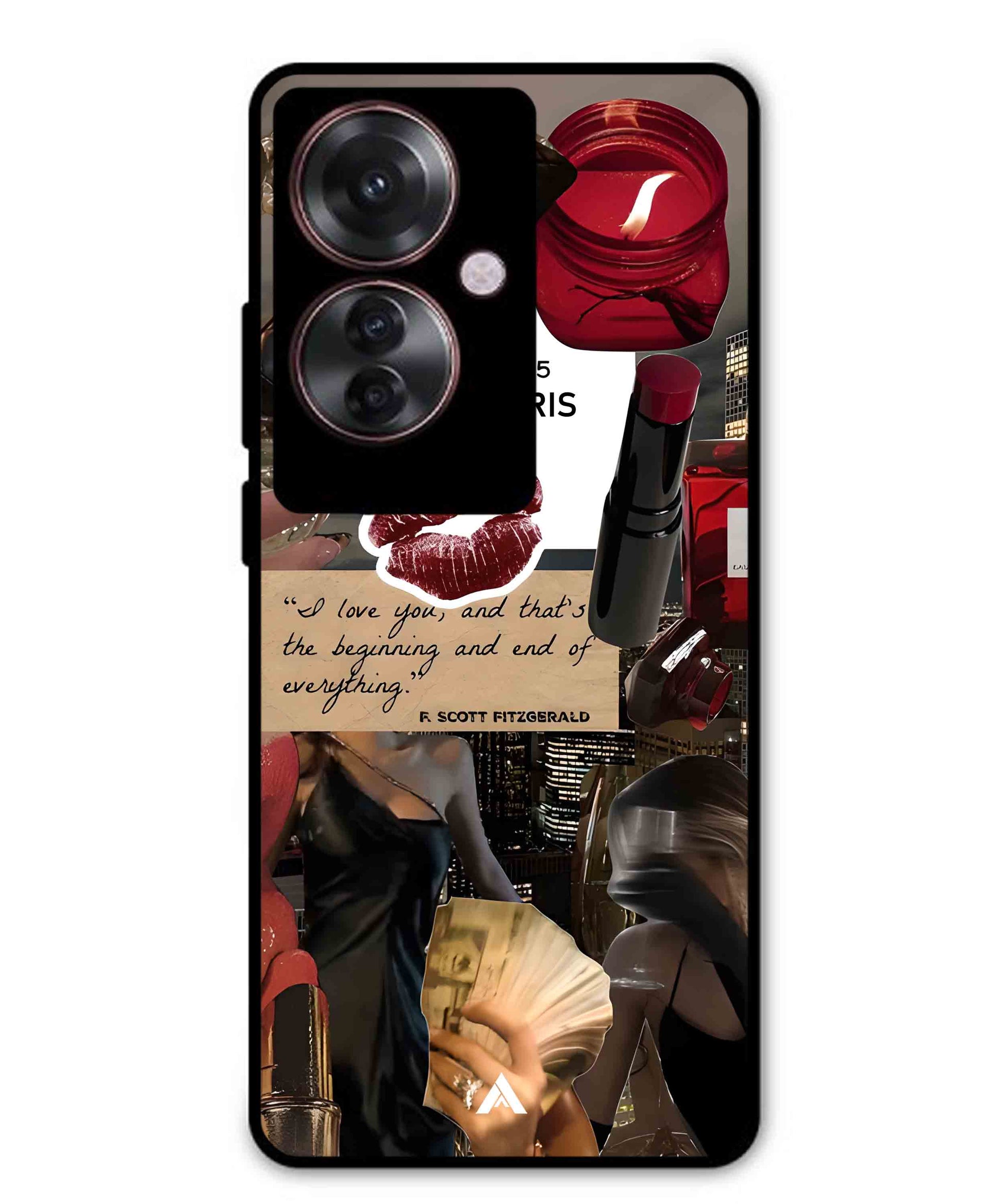 Paris Metal Back Cover Phone Case for Oppo F25 Pro