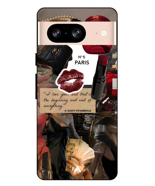 Paris Metal Back Cover Phone Case for Pixel 8