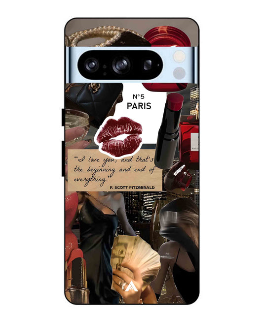 Paris Metal Back Cover Phone Case for Pixel 8 Pro