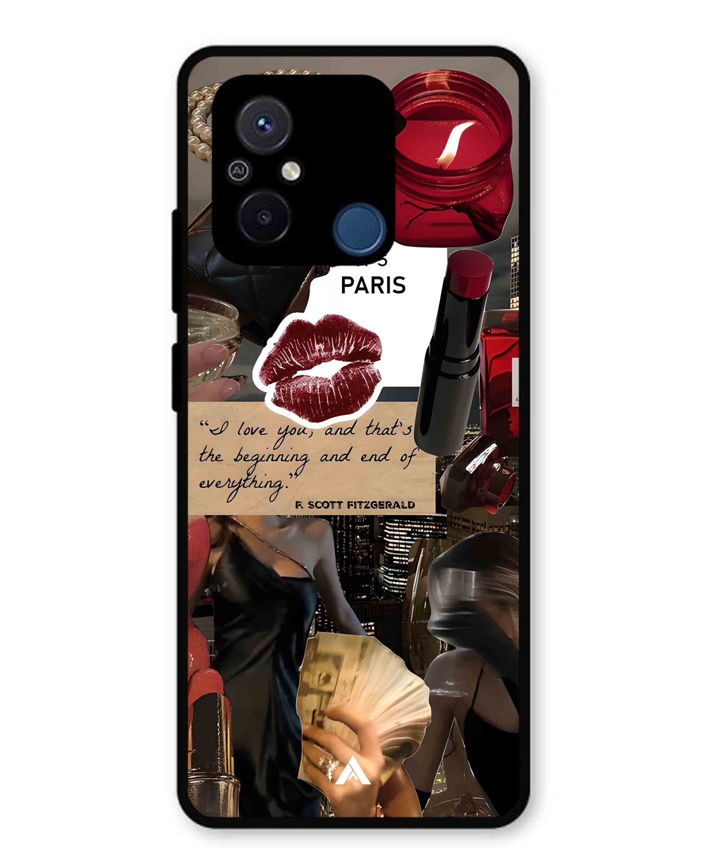 Paris Metal Back Cover Phone Case for Poco C55