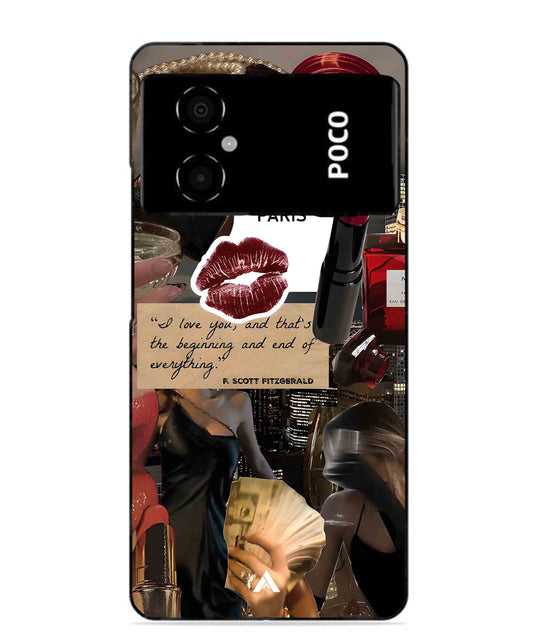 Paris Metal Back Cover Phone Case for Poco M4 5G