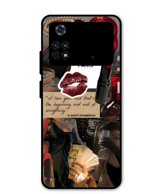 Paris Metal Back Cover Phone Case for Poco M4 Pro 4G