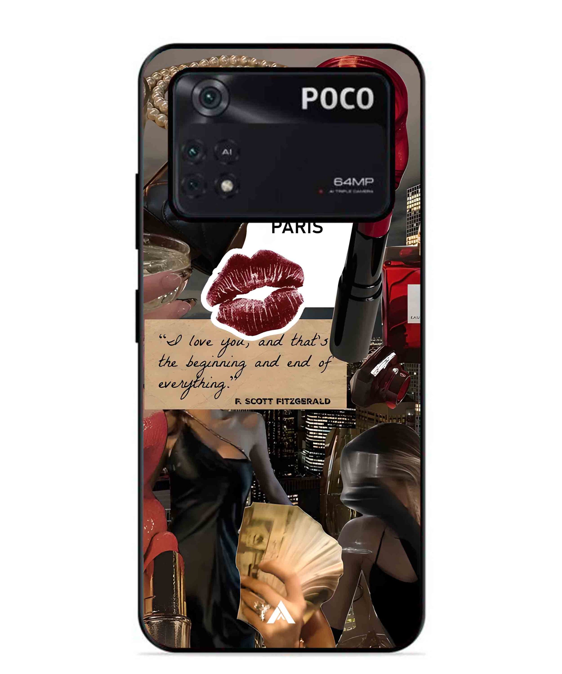 Paris Metal Back Cover Phone Case for Poco X4 Pro