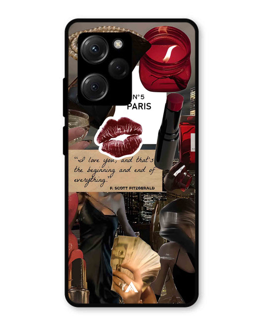 Paris Metal Back Cover Phone Case for Poco X5 Pro