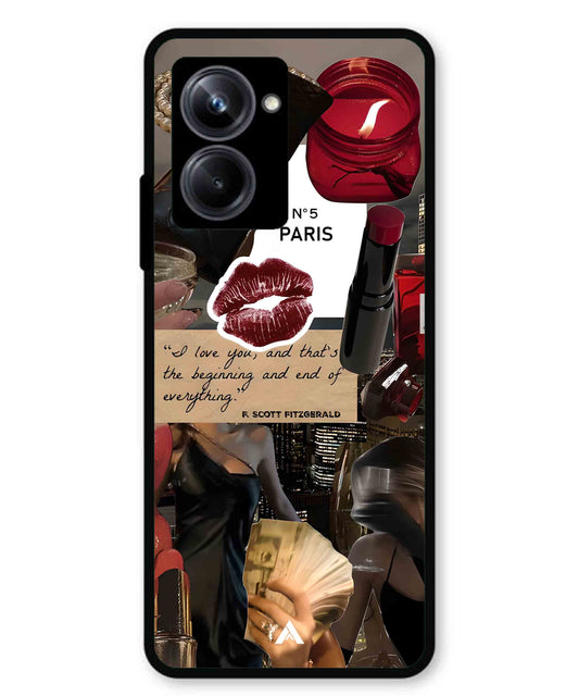 Paris Metal Back Cover Phone Case for Realme 10 Pro