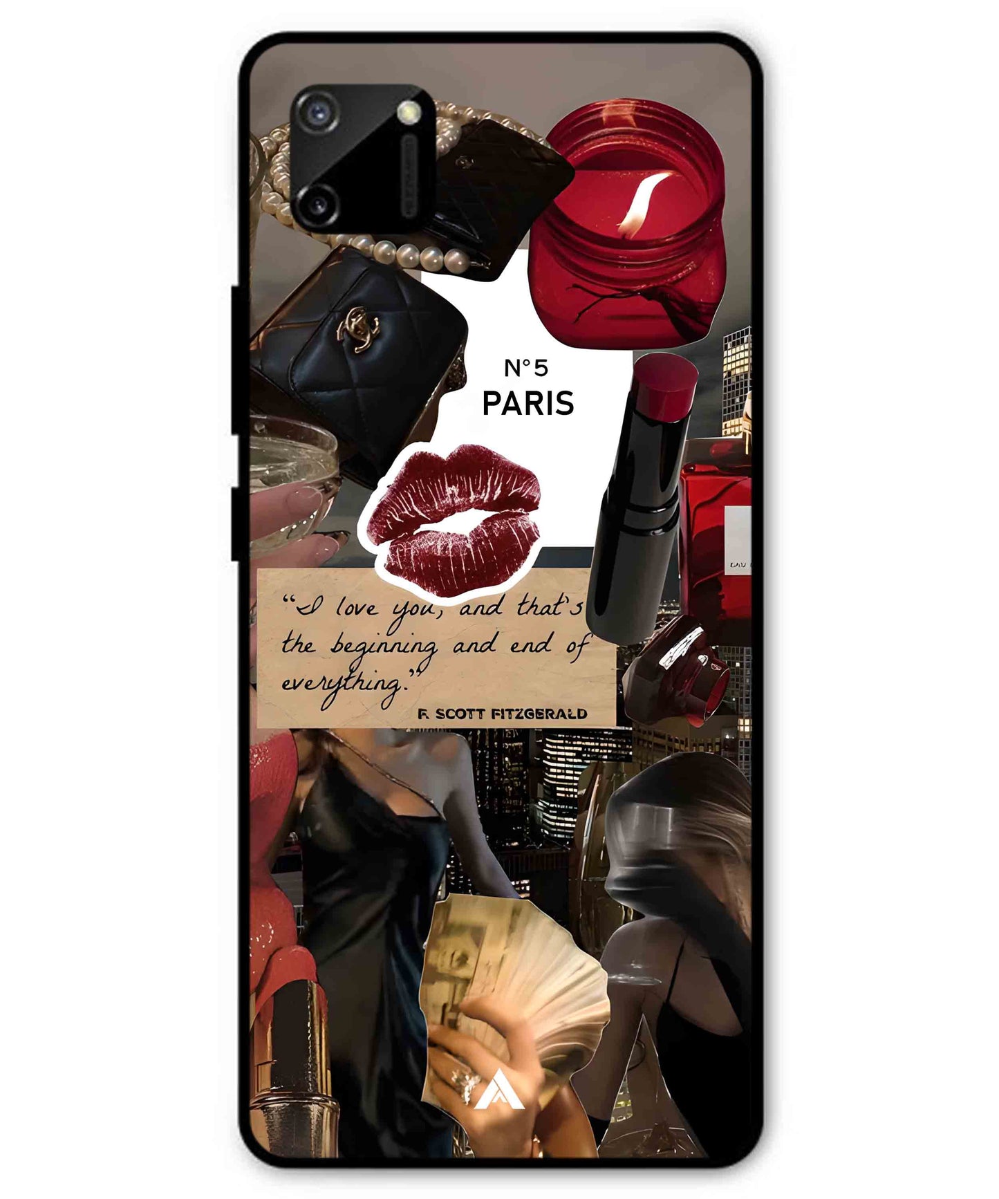 Paris Metal Back Cover Phone Case for Realme C11