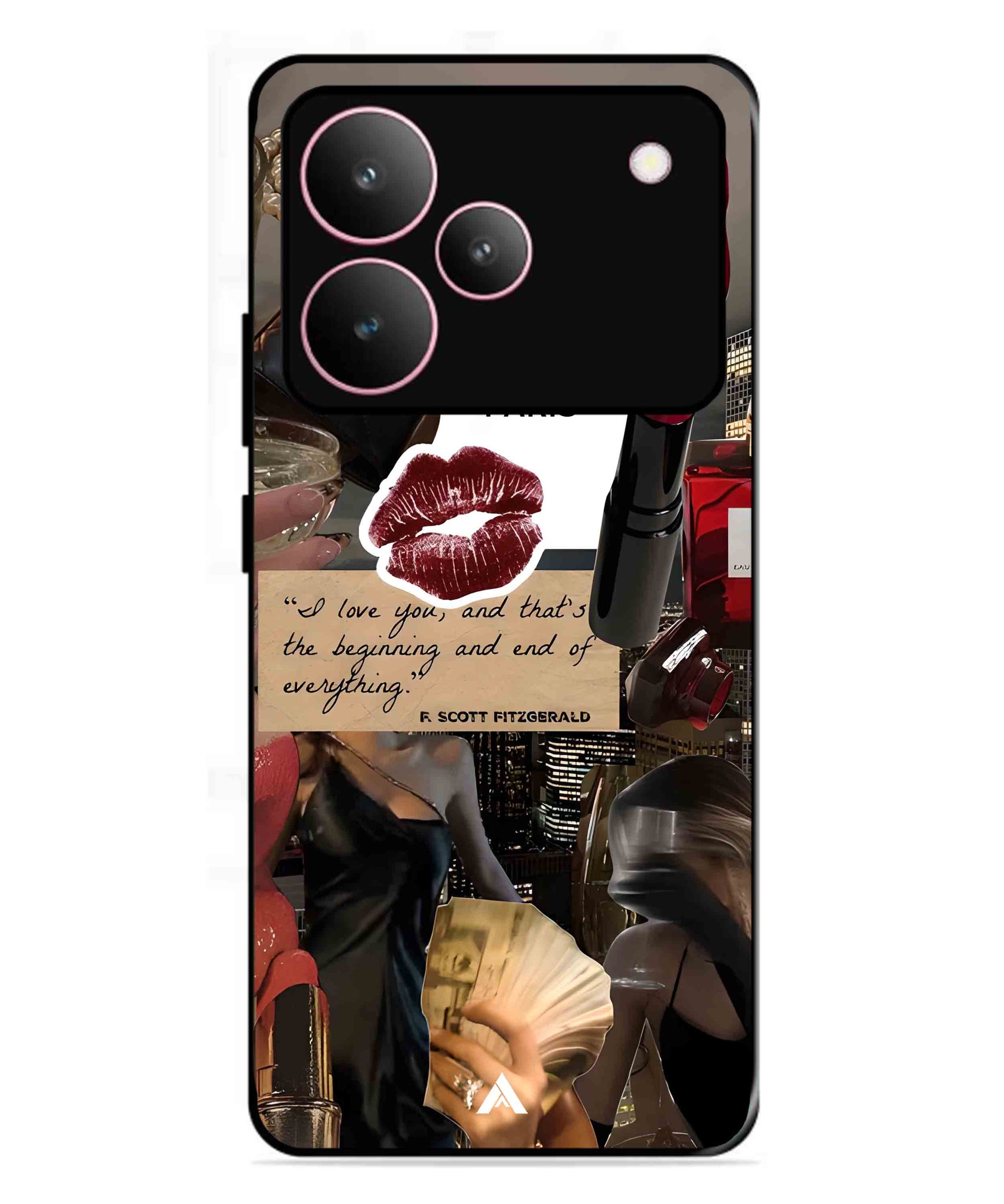 Paris Metal Back Cover Phone Case for Realme P4
