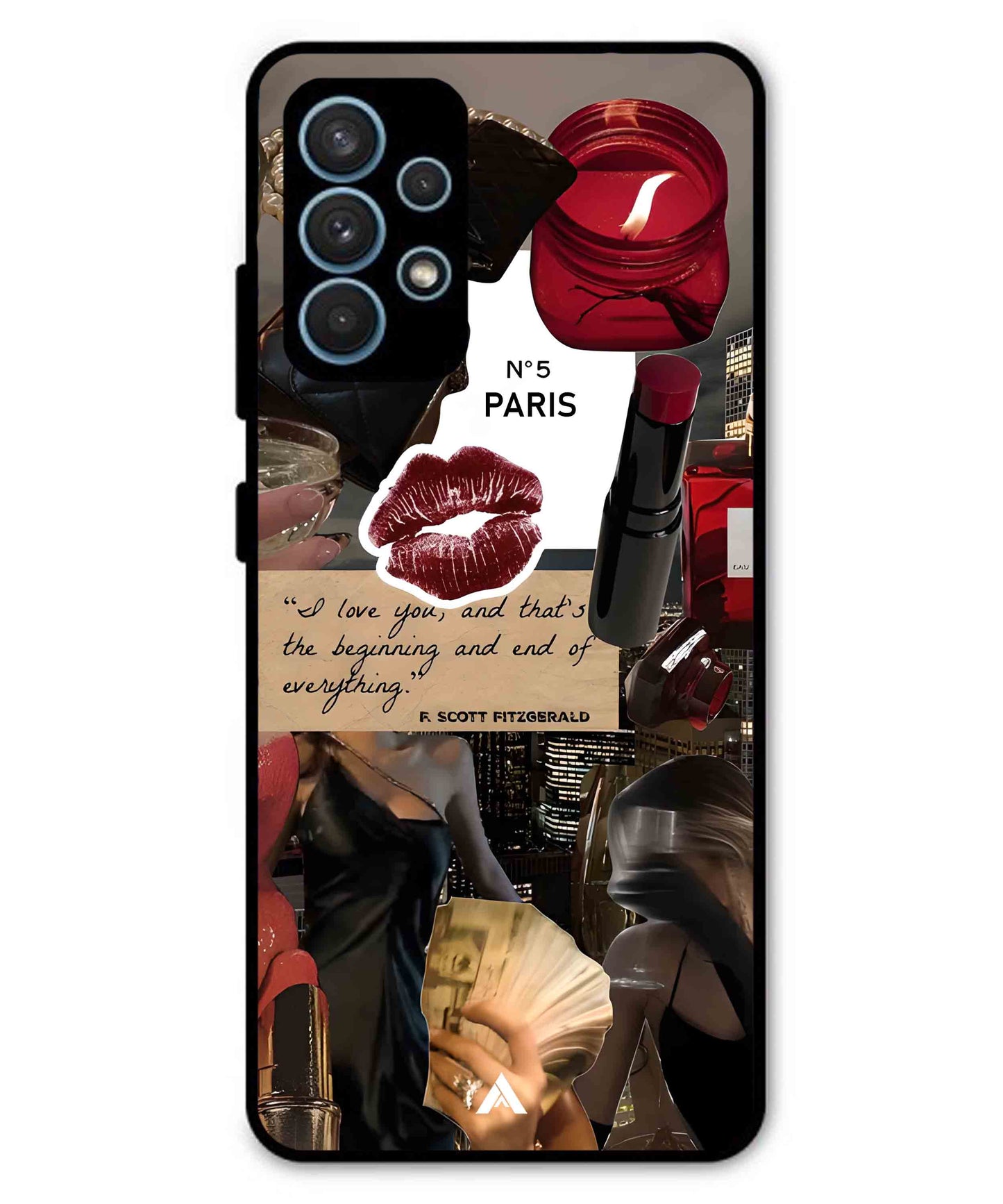 Paris Metal Back Cover Phone Case for Samsung Galaxy A32 4G