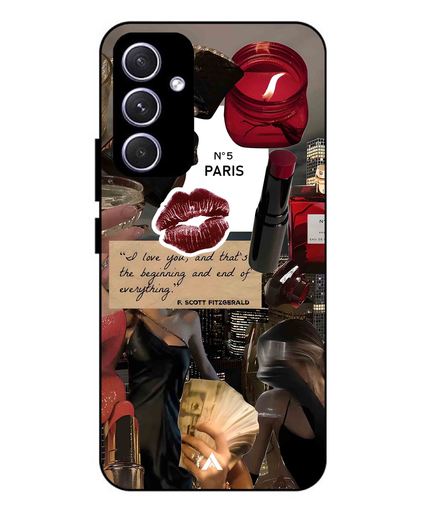 Paris Metal Back Cover Phone Case for Samsung Galaxy A54