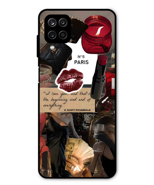 Paris Metal Back Cover Phone Case for Samsung Galaxy F12