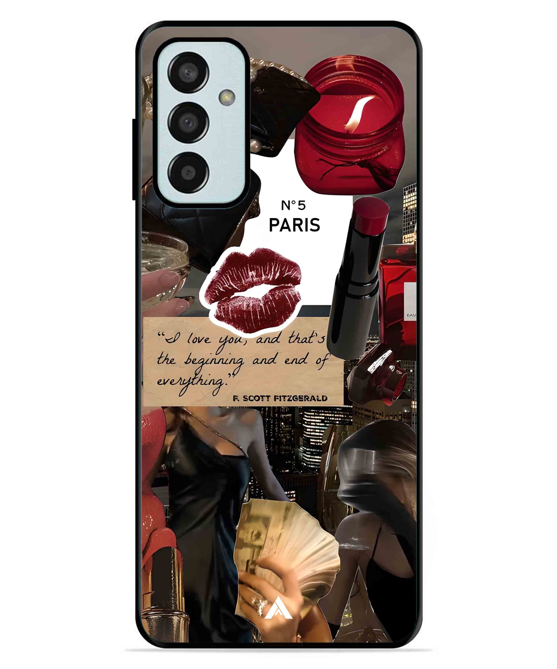 Paris Metal Back Cover Phone Case for Samsung Galaxy F13 4G
