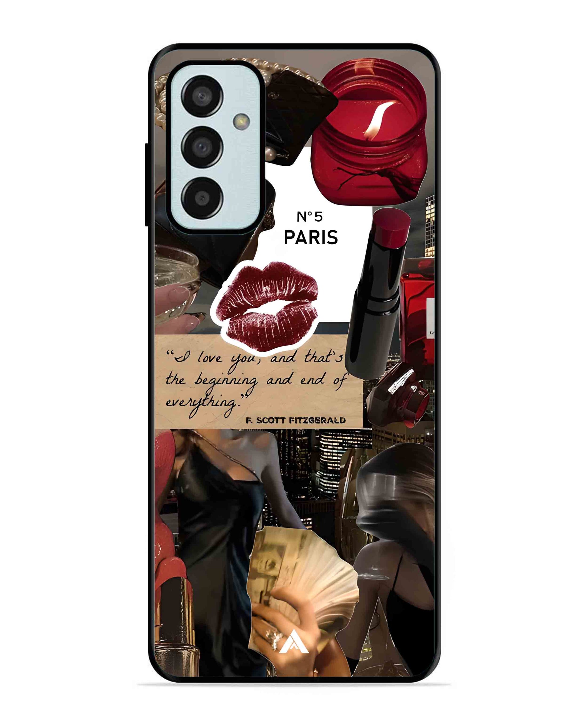 Paris Metal Back Cover Phone Case for Samsung Galaxy M13 4G