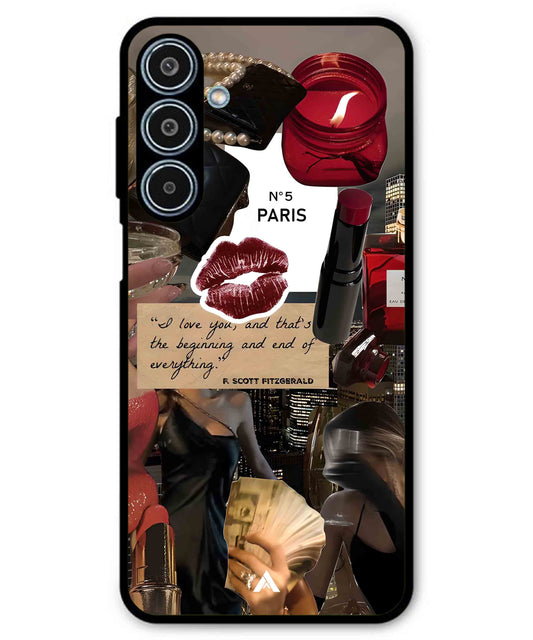 Paris Metal Back Cover Phone Case for Samsung Galaxy M35