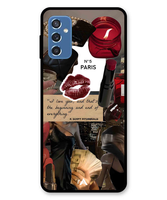 Paris Metal Back Cover Phone Case for Samsung Galaxy M52