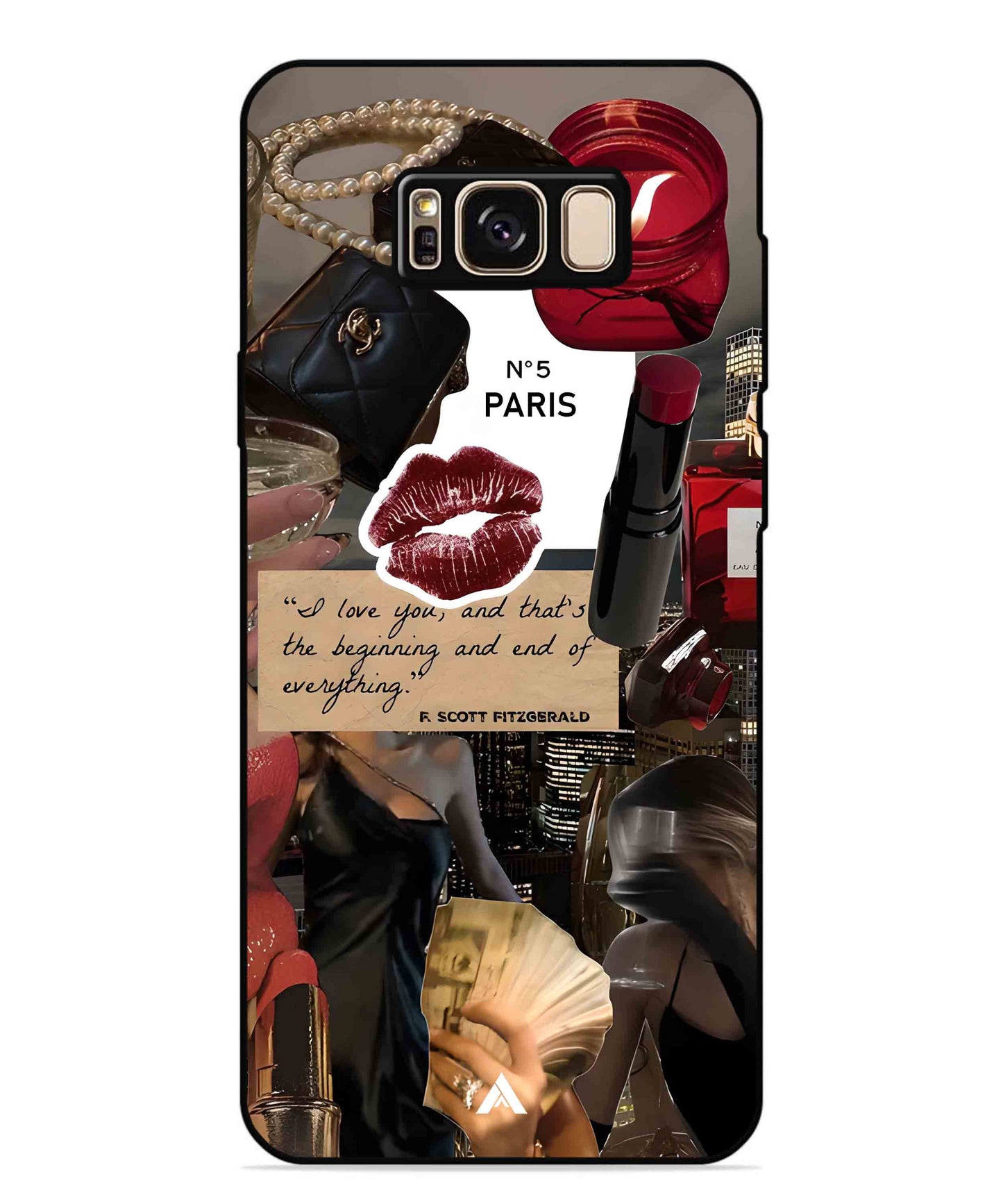 Paris Metal Back Cover Phone Case for Samsung Galaxy S8 Plus