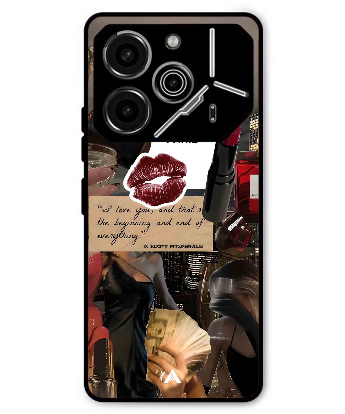 Paris Metal Back Cover Phone Case for Tecno Pova 6 Pro