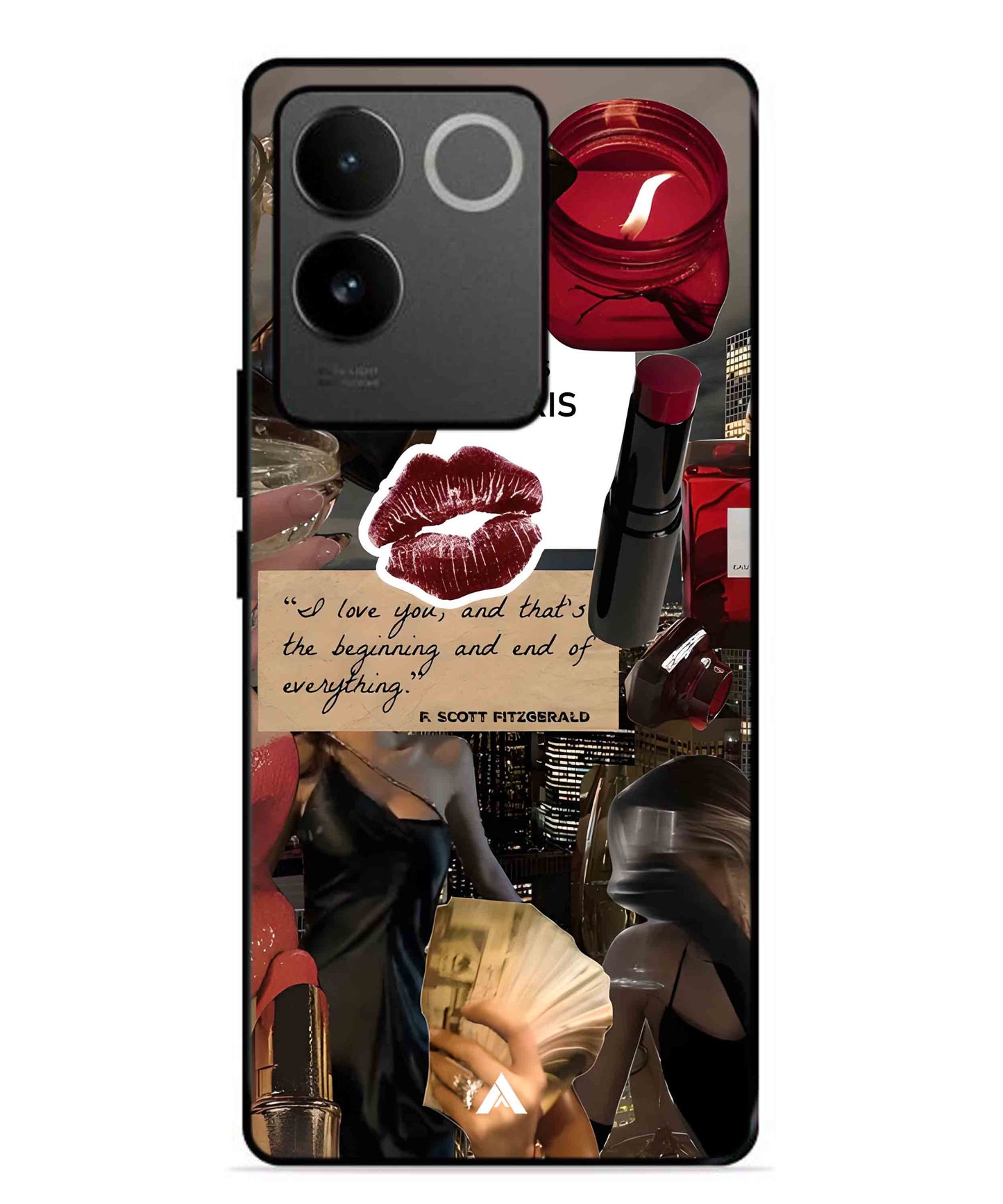 Paris Metal Back Cover Phone Case for Vivo T2 Pro