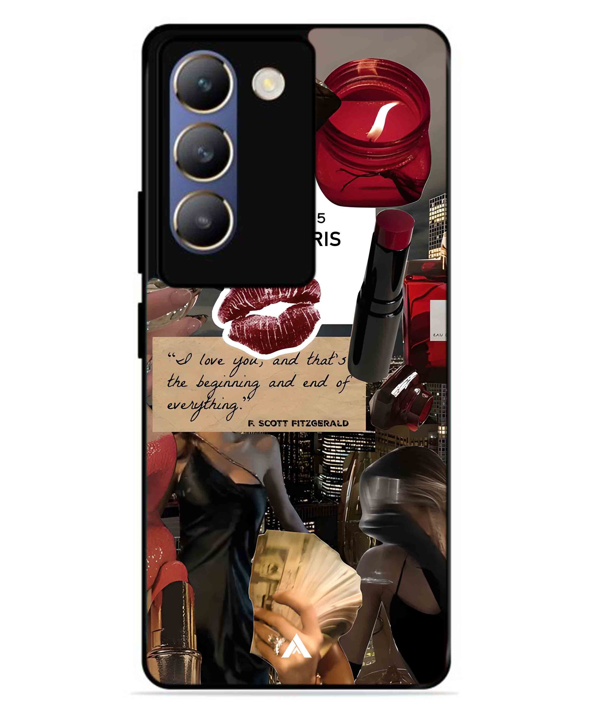 Paris Metal Back Cover Phone Case for Vivo T3