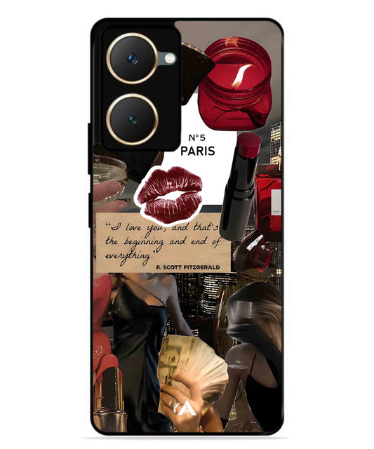 Paris Metal Back Cover Phone Case for Vivo Y18