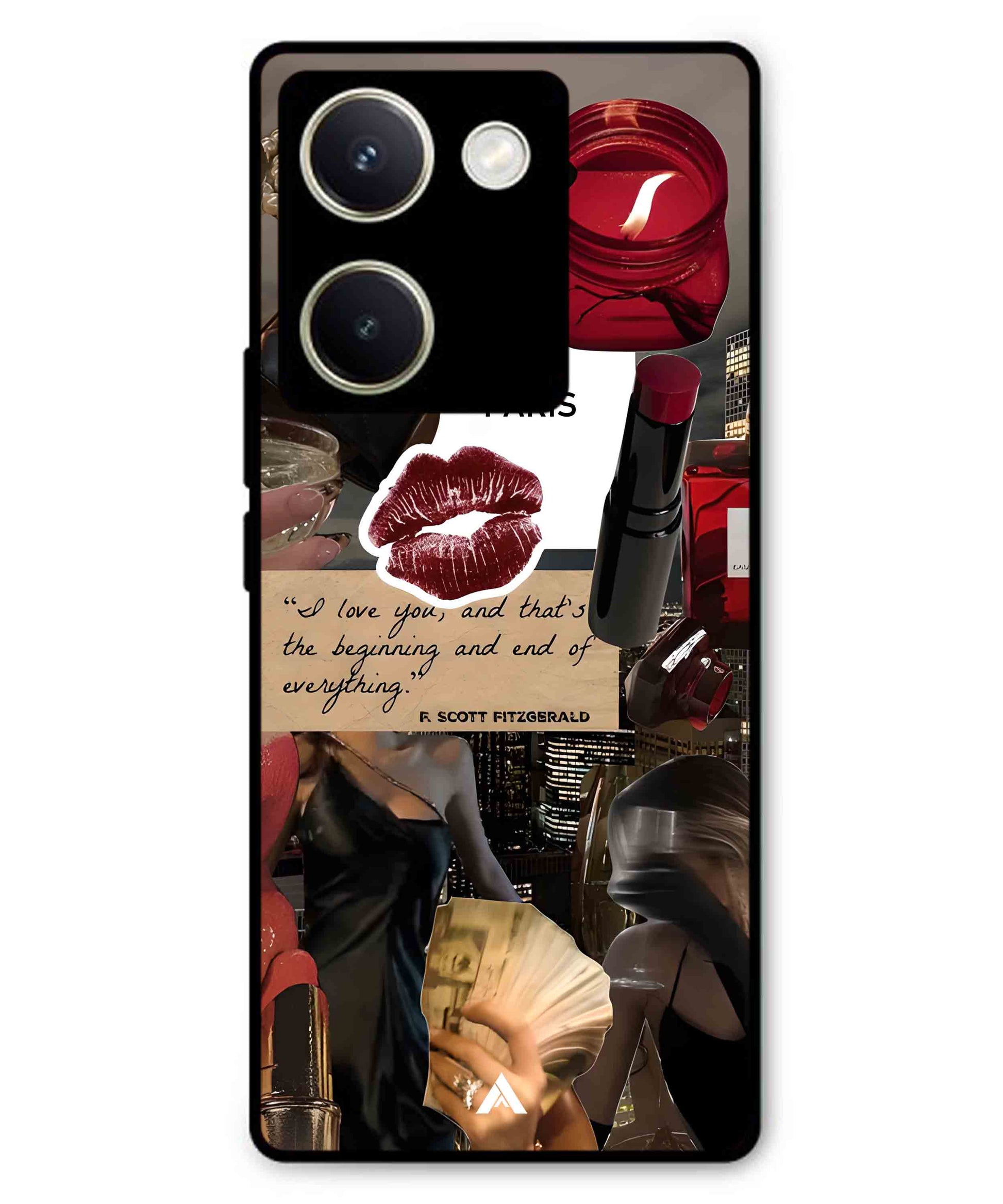 Paris Metal Back Cover Phone Case for Vivo Y300 Plus