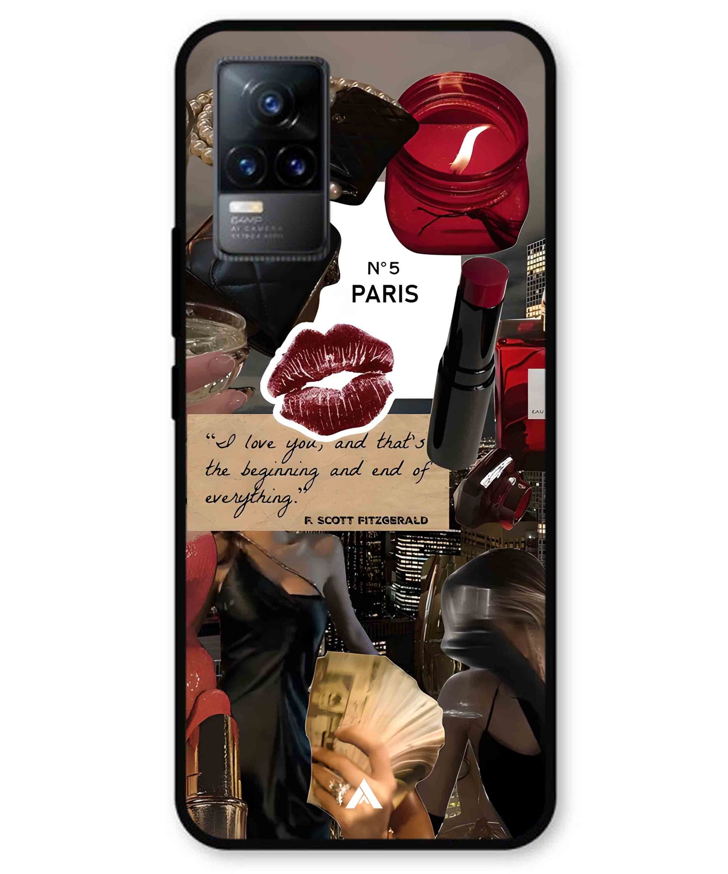 Paris Metal Back Cover Phone Case for Vivo Y73