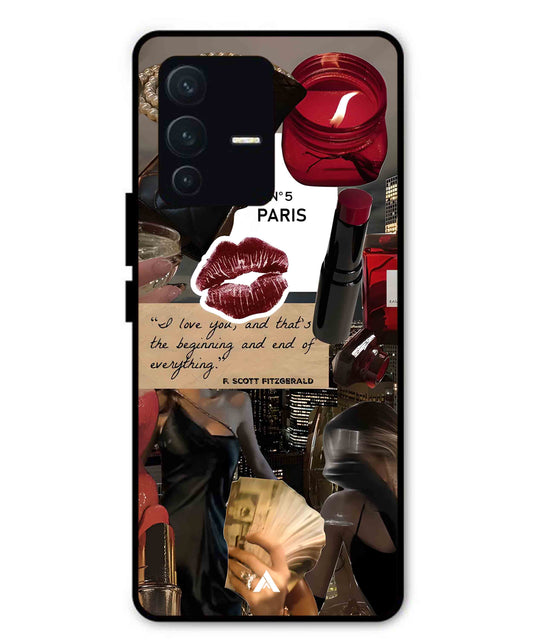 Paris Metal Back Cover Phone Case for Vivo v23 Pro