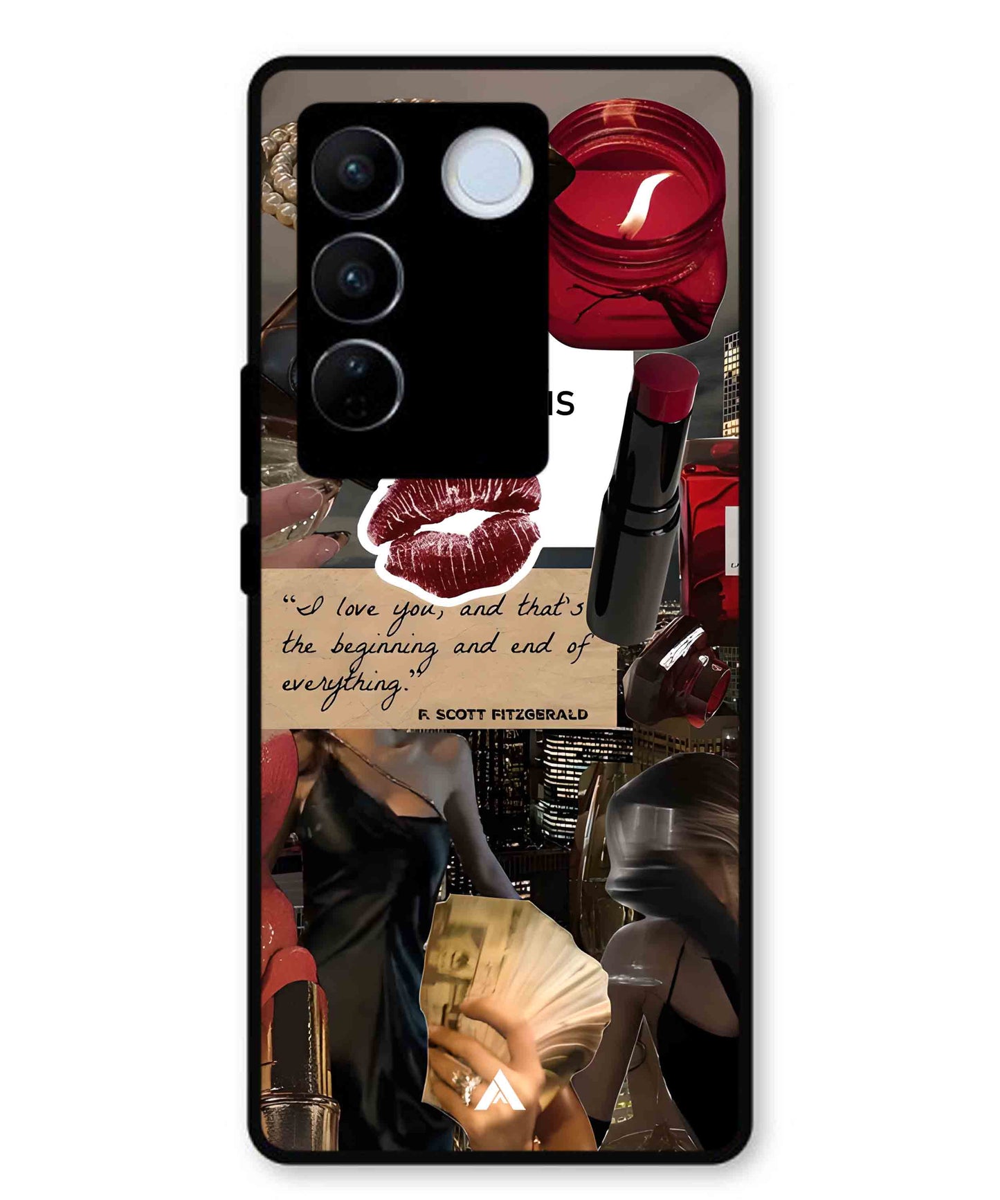 Paris Metal Back Cover Phone Case for Vivo v27e