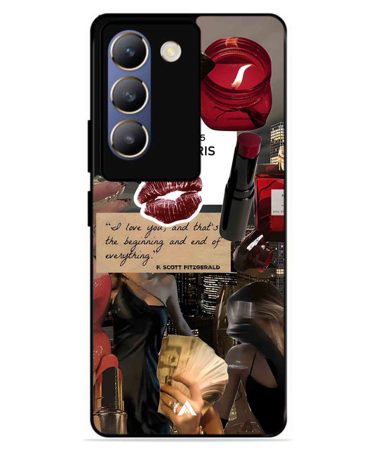 Paris Metal Back Cover Phone Case for Vivo v30 Lite