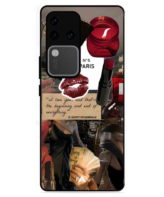 Paris Metal Back Cover Phone Case for Vivo v30 Pro