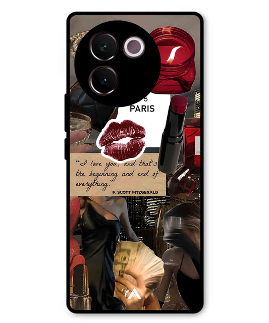 Paris Metal Back Cover Phone Case for Vivo v30e