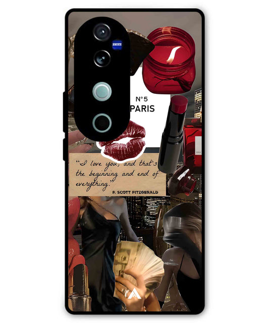 Paris Metal Back Cover Phone Case for Vivo v40 Pro